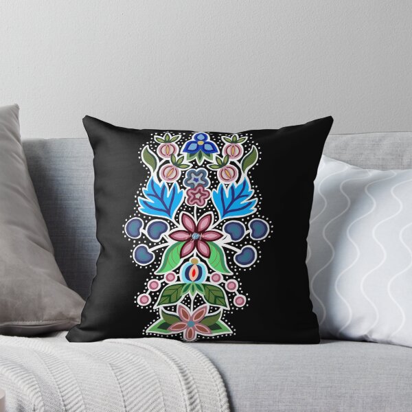 Item preview, Pink and Blue Ojibwe Floral designed and sold by jbeadwork.