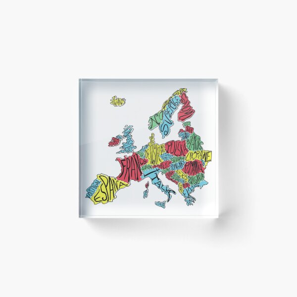 Item preview, colorful Europe map designed and sold by BEMMZ.