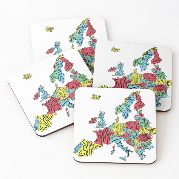 Item preview, colorful Europe map designed and sold by BEMMZ.