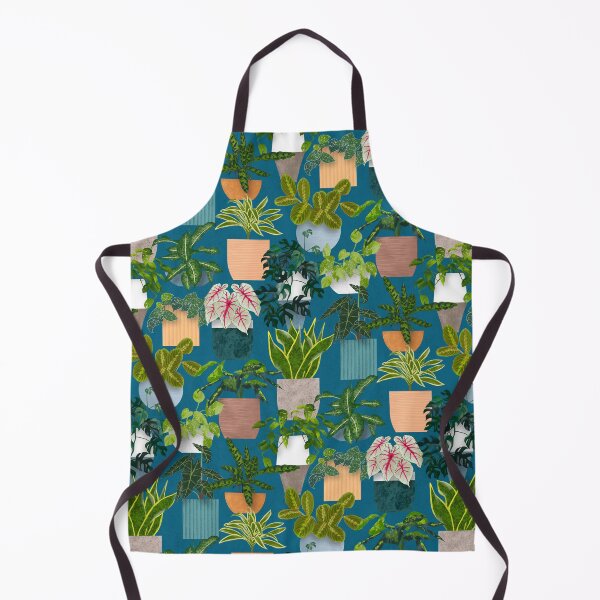 Item preview, Blue Tropical House Plants designed and sold by WickedRefined - Nicole Demereckis.