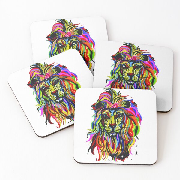 Item preview, Colorful lion painting designed and sold by drawing-valley.