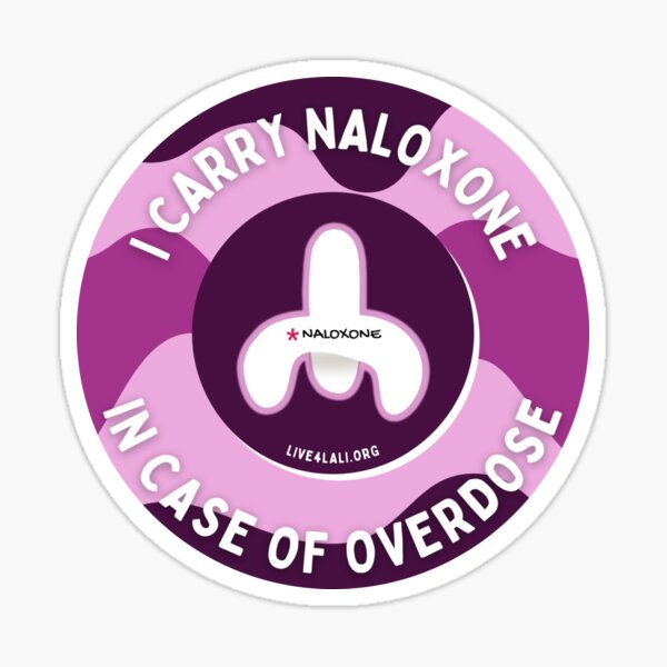 I Carry Naloxone In Case of Overdose Sticker