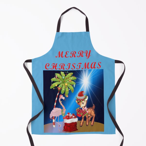 Item preview, Merry Christmas Florida Keys Key Deer Flamingo Santa Bag Palm Tree Star designed and sold by KeysTreasures.