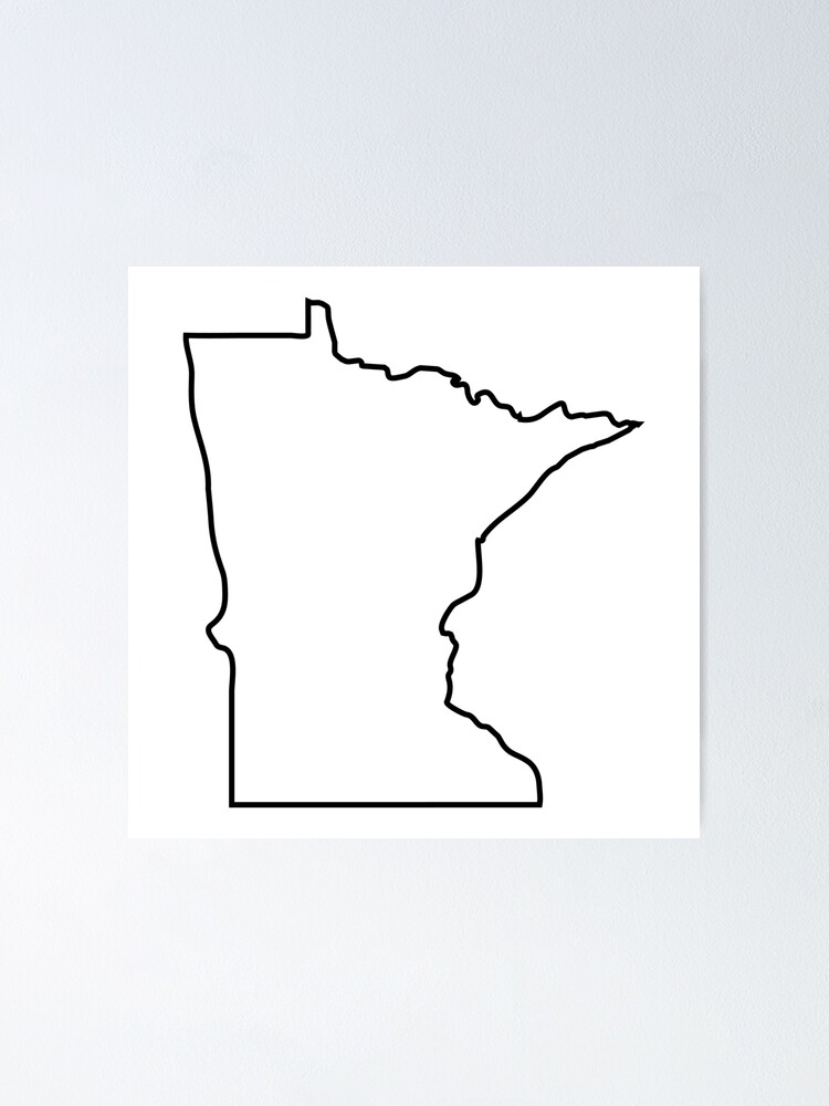 "Minnesota Outline Illustration" Poster by estybain | Redbubble