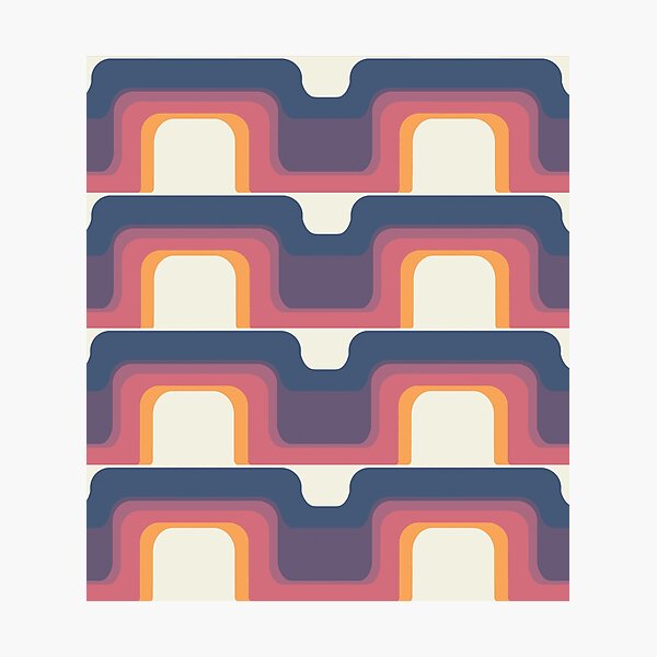 Item preview, Mid-Century Modern Sunset Wave designed and sold by MonstersMashU.