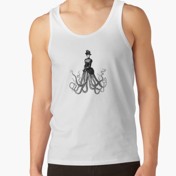 Victorian Gothic Octopus Woman | Victorian Octopus Lady | Hybrid Creatures | Tank Top