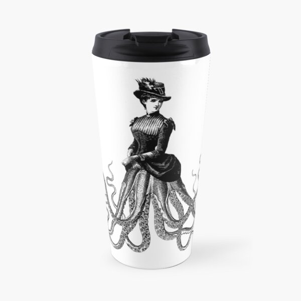 Victorian Gothic Octopus Woman | Victorian Octopus Lady | Hybrid Creatures | Travel Mug
