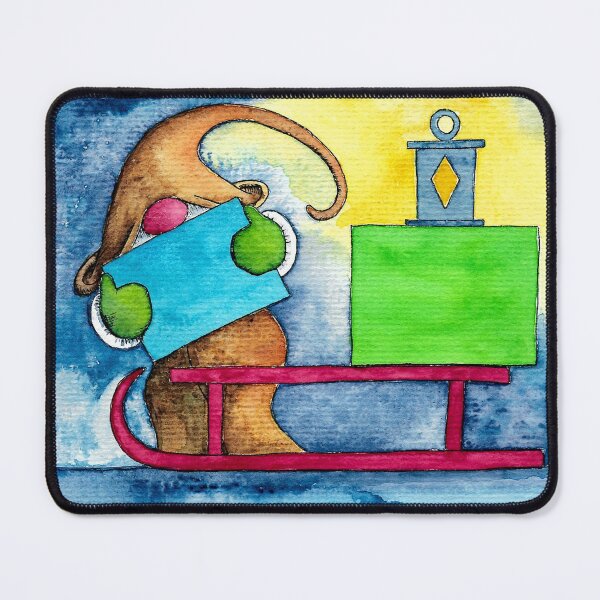 Item preview, Christmas Gnome Loading Gifts Onto Sledge designed and sold by JulieSpriddle.