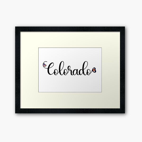 Item preview, I Love Colorado - Colorado Script With Heart Shaped Flags designed and sold by molamode.