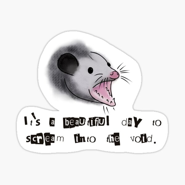 Item preview, Scream into the Void Possum designed and sold by O1RSH.