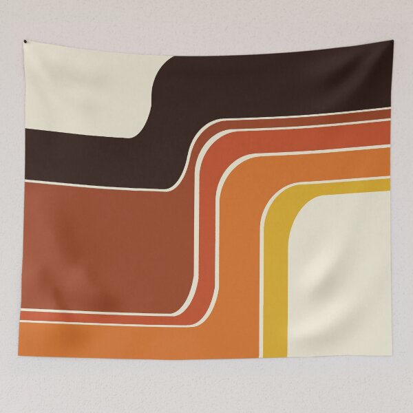 Item preview, Retro Zig Zag Meets 1970s Orange designed and sold by MonstersMashU.