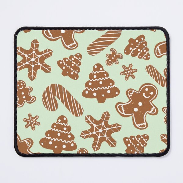 Item preview, Gingerbread Christmas Cookies Pattern Green designed and sold by makesbymiss.