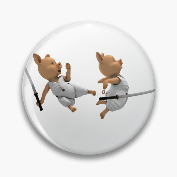 Item preview, Katana Fight Between Two Piglets designed and sold by Mythos57.