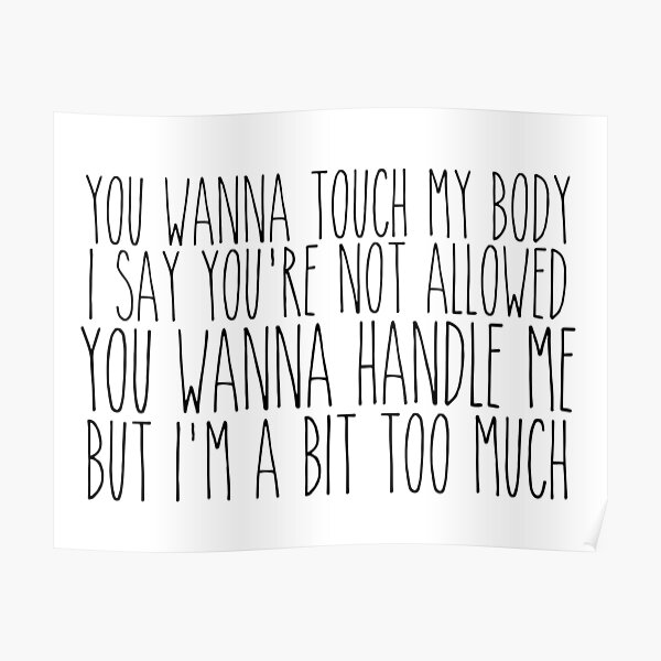 Maneskin You Wanna Touch My Body Poster For Sale By Smileyna