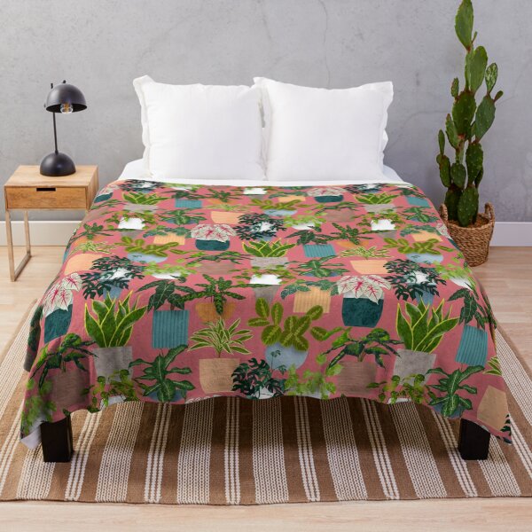 Item preview, Pink Tropical House Plants designed and sold by WickedRefined - Nicole Demereckis.