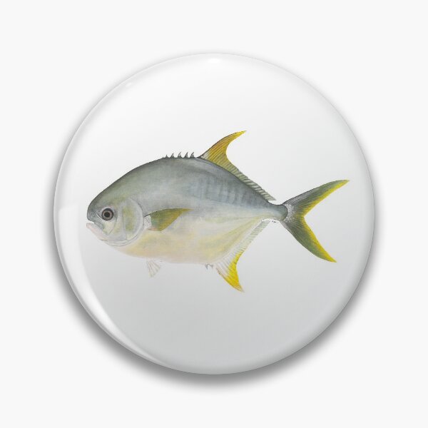 Item preview, Florida Pompano (Trachinotus carolinus) designed and sold by LeakyCanoeArt.