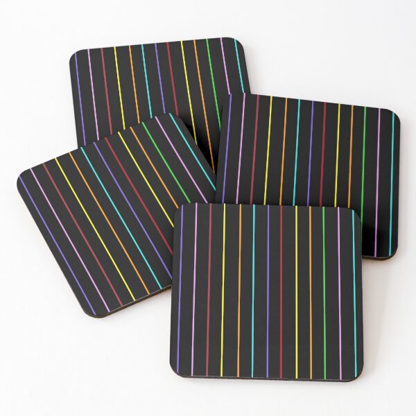 Item preview, Skinny Stripes on Black Background  designed and sold by ShirleyDee.