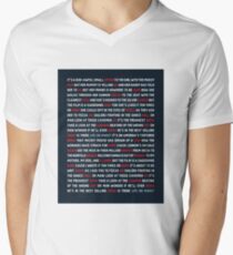 Camiseta de cuello en V David Bowie - La vida en Marte