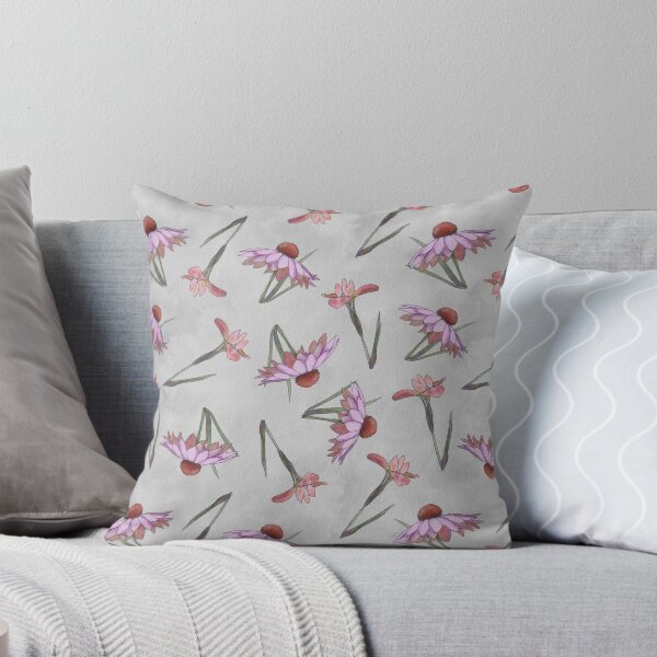Item preview, Floral pattern on grey designed and sold by Hollyroseart.