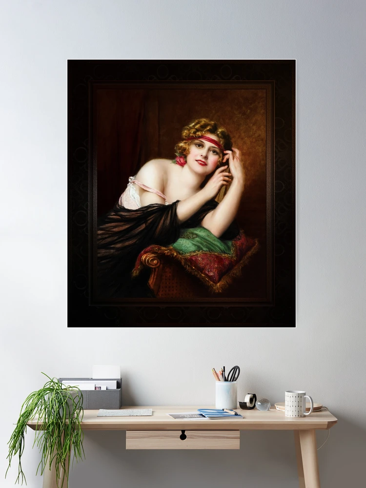 Portrait Of An Elegant Woman by Francois Martin-Kavel Classic Xzendor7 Old Masters Reproductions Wall Decor Poster Art Print