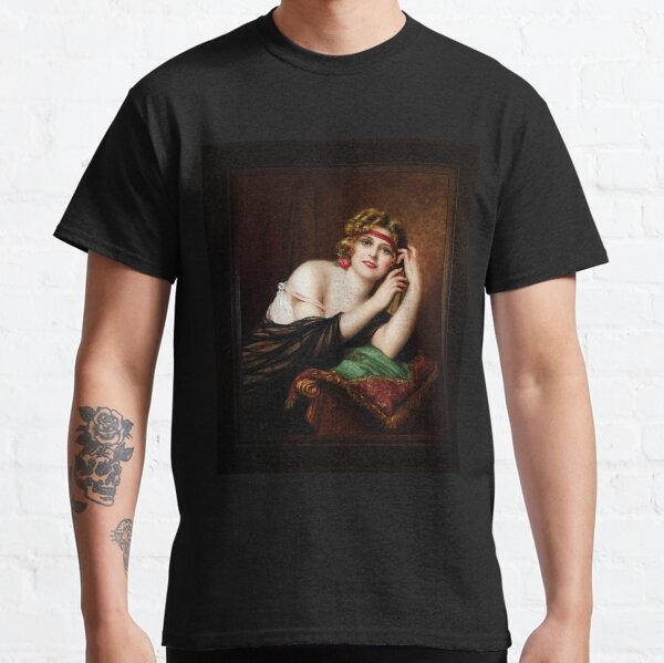 Portrait Of An Elegant Woman by Francois Martin-Kavel Classic Xzendor7 Old Masters Reproductions Classic T-Shirt
