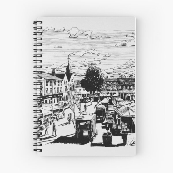 Item preview, Bury St Edmunds Market Ink Sketch designed and sold by Tom Crittenden.