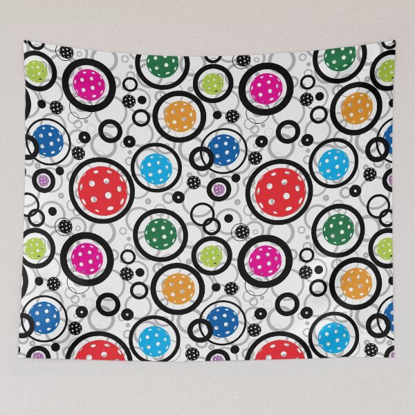 Item preview, Pickleballs all over on white background designed and sold by EvieWoj.