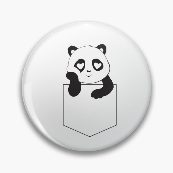 Item preview, cute panda filling love in pocket designed and sold by nedimee.