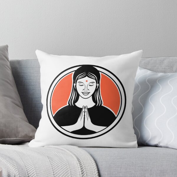 Item preview, Niña india en Namaste Namaskar o Namaskaram Pose de saludo respetuoso y honrando el estilo retro designed and sold by patrimonio.