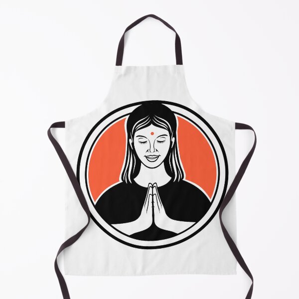 Item preview, Indian Girl in Namaste Namaskar or Namaskaram Pose of Respectfully Greeting and Honoring Retro Style  designed and sold by patrimonio.