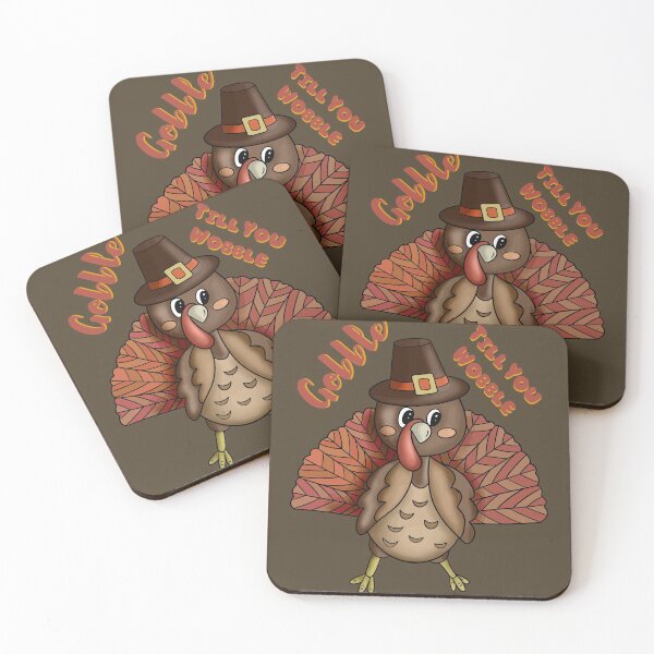 Item preview, Gobble Till You Wobble Turkey, Thanksgiving Design designed and sold by Constant Readers.
