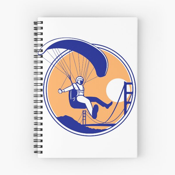 Item preview, Paraglider Paragliding With Golden Gate bridge in San Francisco California Retro Color designed and sold by patrimonio.