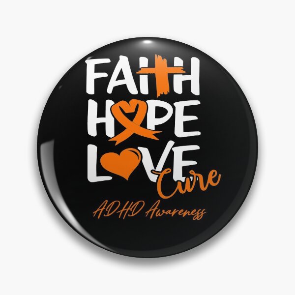 Item preview, Faith Hope Love Cure ADHD Awareness designed and sold by Grooffos.