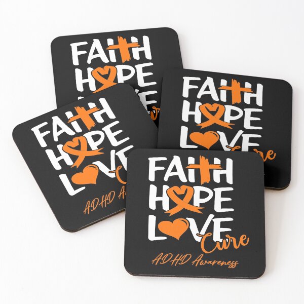 Item preview, Faith Hope Love Cure ADHD Awareness designed and sold by Grooffos.