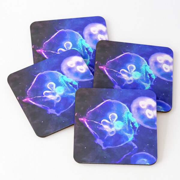 Item preview, Moon Jellies Jellyfish Watercolor Painting designed and sold by Zurickdesigns.