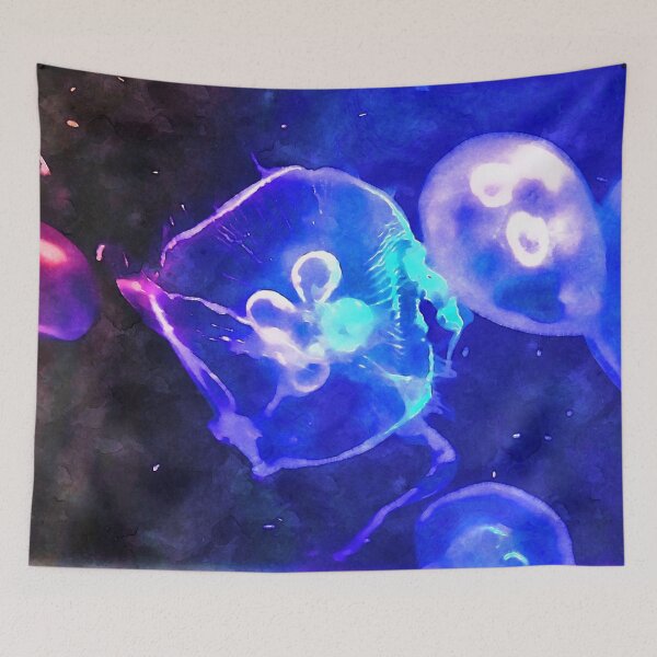 Item preview, Moon Jellies Jellyfish Watercolor Painting designed and sold by Zurickdesigns.