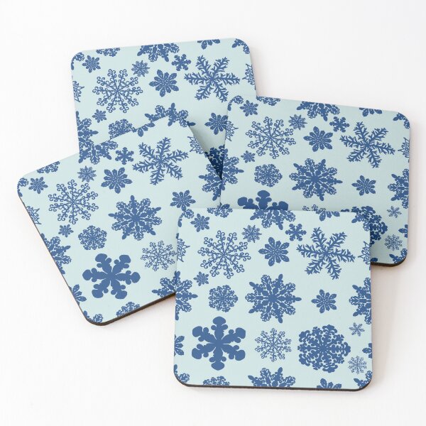 Item preview, Winter Theme Snowflake Pattern in Blue designed and sold by LiveAesthetic.