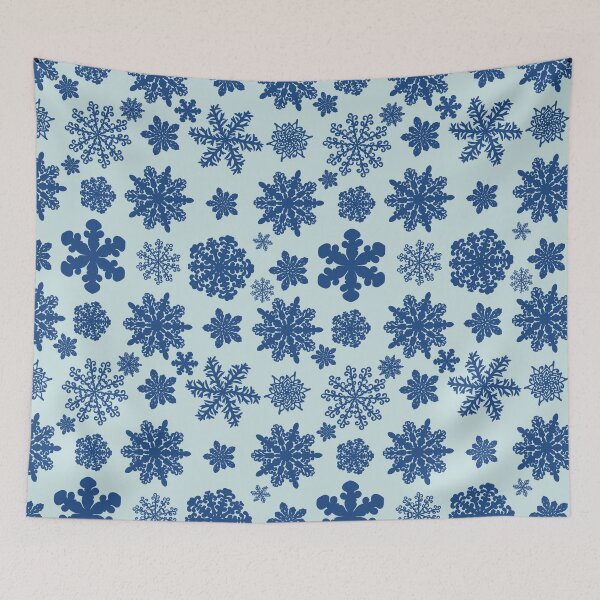 Item preview, Winter Theme Snowflake Pattern in Blue designed and sold by LiveAesthetic.