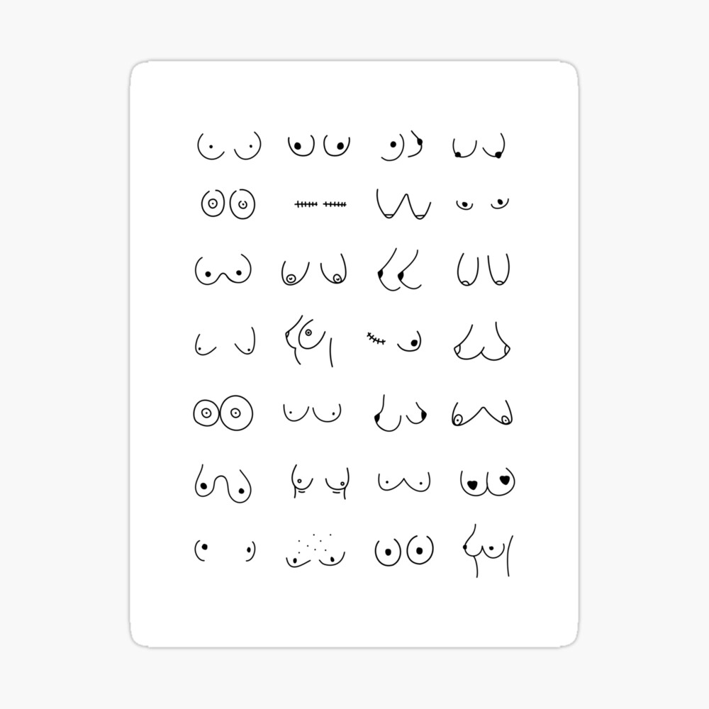 boobies art poster by tinteria redbubble