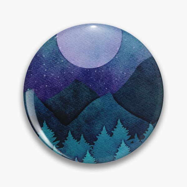 Item preview, Moonlit Mountains designed and sold by Hollyroseart.