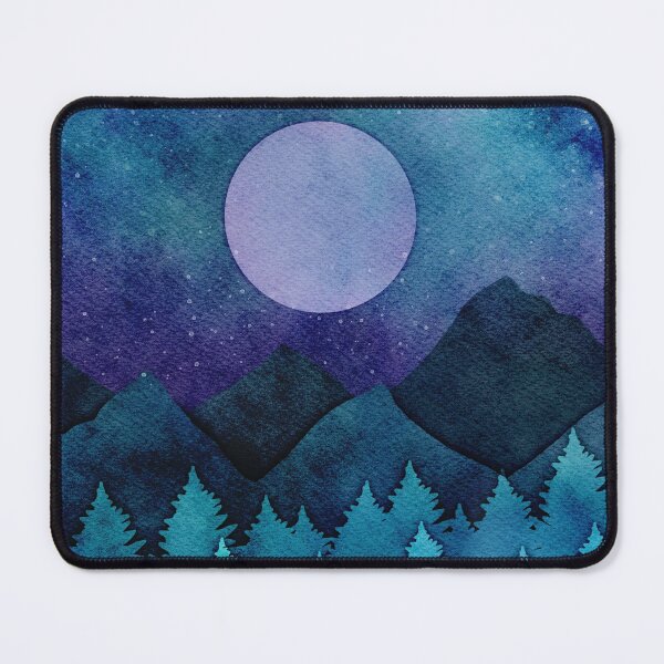 Item preview, Moonlit Mountains designed and sold by Hollyroseart.