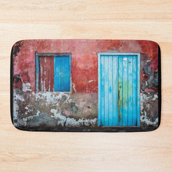 Item preview, Red, blue and grey wall, door and window designed and sold by Lyl Dil Creations.