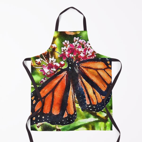 Aperçu de l'œuvre Monarch Butterfly Pink Floral Watercolor Painting créée et vendue par Zurickdesigns.