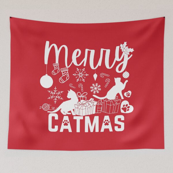 Item preview, Merry Catmas Cat Merry Christmas Pun  designed and sold by Rainbows Rock.