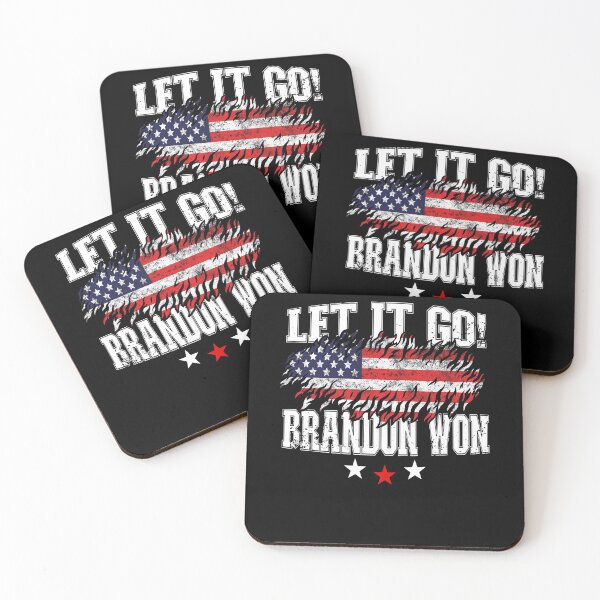 Item preview, Let It Go Brandon Won Funny Pro Biden US Flag designed and sold by Zulfiqqar.