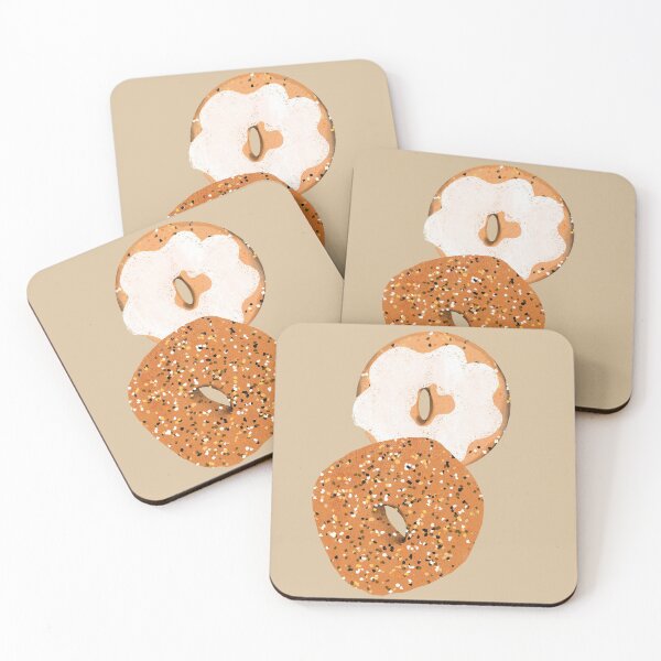 Item preview, Toasted everything bagel with schmear designed and sold by inkohitpsd.
