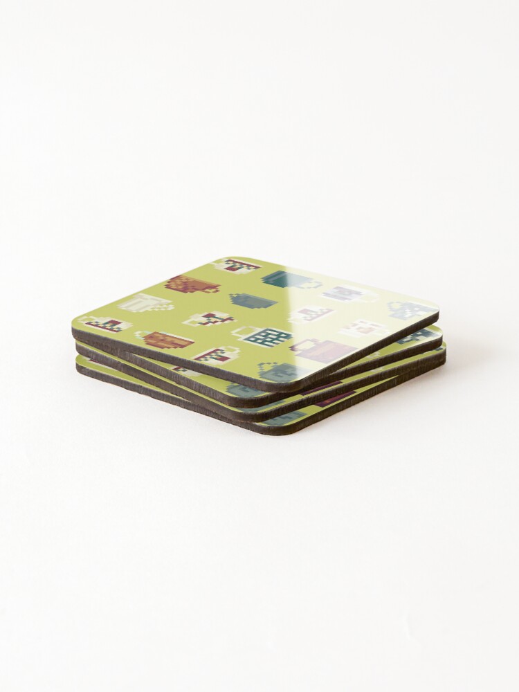 Thumbnail 4 of 5, Coasters (Set of 4), Pixel Mugs designed and sold by Paraska.