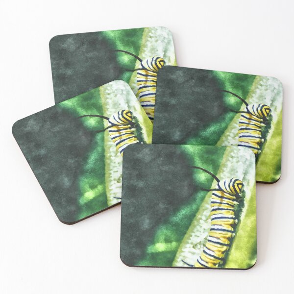 Item preview, Monarch Butterfly Caterpillar Watercolor Painting designed and sold by Zurickdesigns.