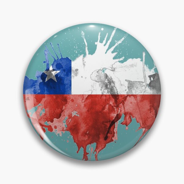Item preview, chile flag digital watercolor designed and sold by lipedesigns.