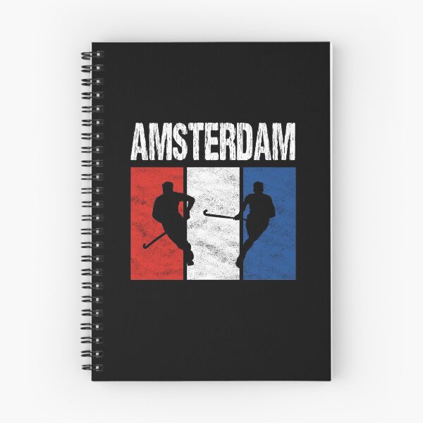 Aperçu de l'œuvre  Joueurs de hockey sur gazon d'Amsterdam avec des couleurs de drapeau de style grunge créée et vendue par OSRPRO.